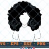 M001 Afro Hair 3 2 Thum Afro Hair SVG Women's Hair SVG Hair Style SVG African American Women Hair SVG African american Hair SVG