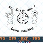 M003 My Sister and I love cookies 3 2 Thum My sister and I Love Cookies SVG Cookies Love SVG Siblings Goals Free SVG