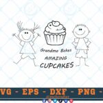 M010 Grandma Bakes amazing cupcakes 3 2 Thum Grandma Bakes Amazing Cupcakes SVG Cupcakes Free SVG Siblings Goals SVG Brother and sister SVG