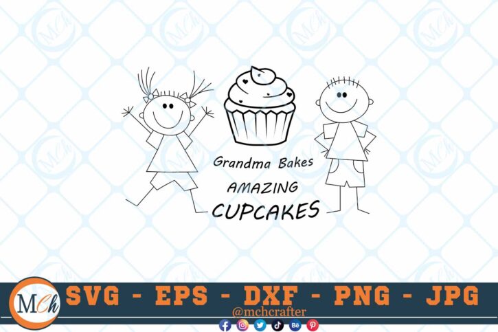 M010 Grandma Bakes amazing cupcakes 3 2 Thum Grandma Bakes Amazing Cupcakes SVG Cupcakes Free SVG Siblings Goals SVG Brother and sister SVG