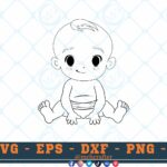 M011 Big baby 3 2 Thum Cute Baby SVG Baby Face SVG Free Cutting file Cute little baby svg