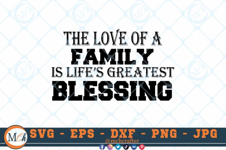 M026 The Love of a Family 3 2 Thum Family Love SVG Free Blessing SVG Free The love of a family is life greatest blessing SVG