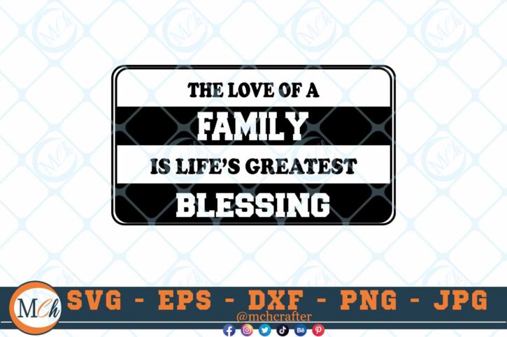M027 THE LOVE OF A FAMILY 3 2 Thum Love Family SVG Free Blessing SVG Family Love Free SVG Family Time SVG Home Signs SVG