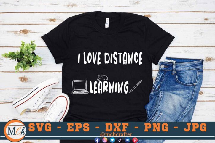 M032 DISTANCE LEARNING 2 3 2 Mcp Black Distance Class SVG I Love Distance Learning SVG Quarantine SVG 2020 SVG