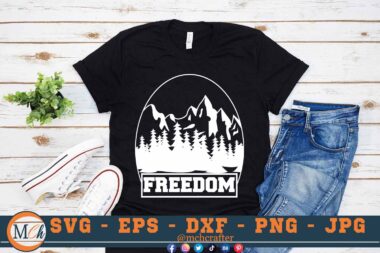 M044 FREEDOM 3 2 Mcp Black Outdoor freedom SVG Mountains SVG Camping SVG Adventure SVG