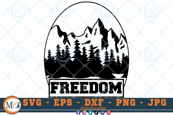 M044 FREEDOM 3 2 Thum Outdoor freedom SVG Mountains SVG Camping SVG Adventure SVG