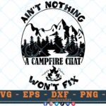 M047 Campfire chat 3 2 Thum Campfire Therapy SVG Camping SVG Ain't Nothing A campfire Chat Won't Fix SVG Outdoor SVG