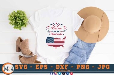 M094 Kiss me Color 3 2 Mcp White Kiss Me I'm An American SVG 4th Of July SVG Happy Fourth SVG Independence Day SVG
