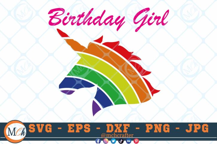 M102 Birthday Pnk 3 2 Thum Birthday Unicorn Girl SVG Birthday Girl SVG Unicorns SVG Birthday Shirts SVG Cutting file For Cricut 