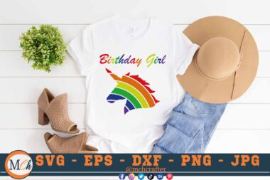 M102 Birthday Rnb 3 2 Mcp White Birthday Unicorn Girl SVG Birthday Girl SVG Unicorns SVG Birthday Shirts SVG Cutting file For Cricut 