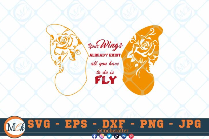 M117 Ur Wings Clr 3 2 Thum Butterfly Wings SVG Butterfly SVG Your Wings Already Exist All you have to do is Fly SVG
