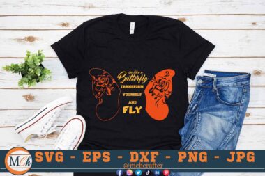 M120 Be LIKE Clr 3 2 Mcp Black Be like a butterfly transform yourself and fly SVG Butterflies Quotes SVG Butterfly Designs SVG