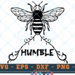 M130 BEE HUMBLE 3 2 Thum Bee SVG Bee Humble SVG Bee Designs SVG Bees SVG Insects SVG Cut File For Cricut