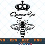 M141 QUEEN BEE 3 2 Thum Bees SVG Queen Bee SVG Bee Designs SVG Bee SVG Insects SVG Cut File For Cricut