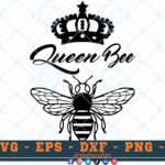 M142 QUEEN BEE 3 2 Thum Bee SVG Queen Bee SVG Bee Designs SVG Bee SVG Insects SVG Cut File For Cricut