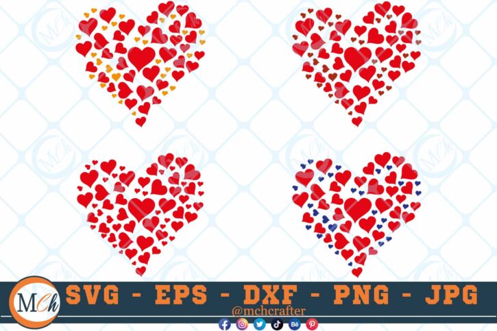RED HEARTS BUNDLE Red Hearts SVG Bundle Hearts made with Hearts SVG Hearts Graphics SVG Heart Designs