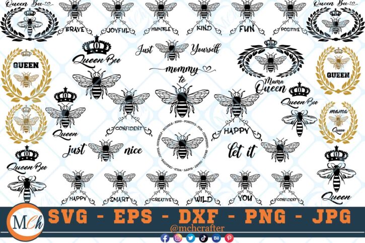 Bees mega bundle Mega Bee Bundle SVG Bundle of Bee SVG Bees Quotes Bundle SVG Bees Bundle SVG