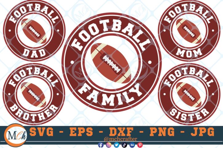 Foot Fam Football Bundle SVG Football Family Bundle SVG Football Quotes SVG Cheer Family SVG