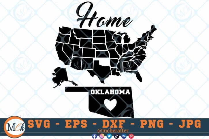 M171 OKLAHOMA 3 2 Thum Oklahoma State SVG Home State SVG Us States SVG Oklahoma Home State SVG Cut File For Cricut