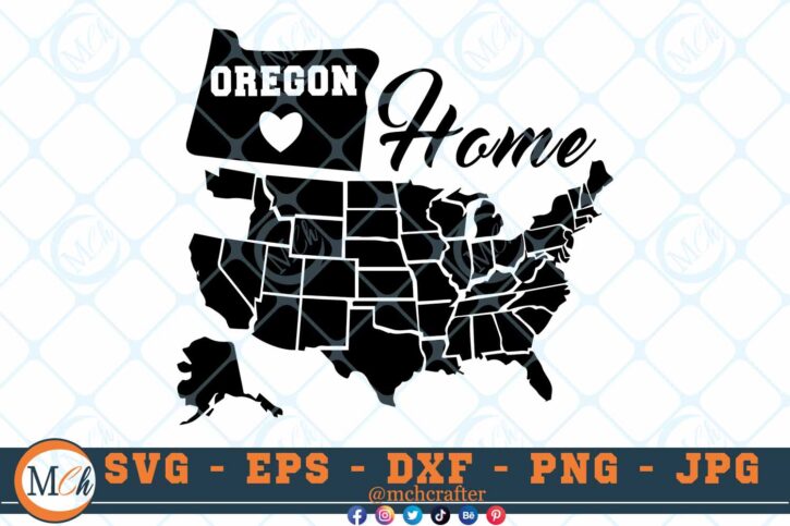M173 OREGON 3 2 Thum Oregon State SVG Home State SVG Us States SVG Oregon Home State SVG Cut File For Cricut