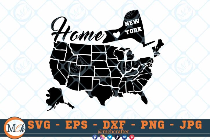 M186 NEW YORK 3 2 Thum New York State SVG Home State SVG Us States SVG New York Home State SVG Cut File For Cricut