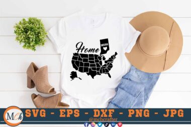 M188 INDIANA 3 2 Mcp White Indiana State SVG Home State SVG Us States SVG Indiana Home State SVG Cut File For Cricut
