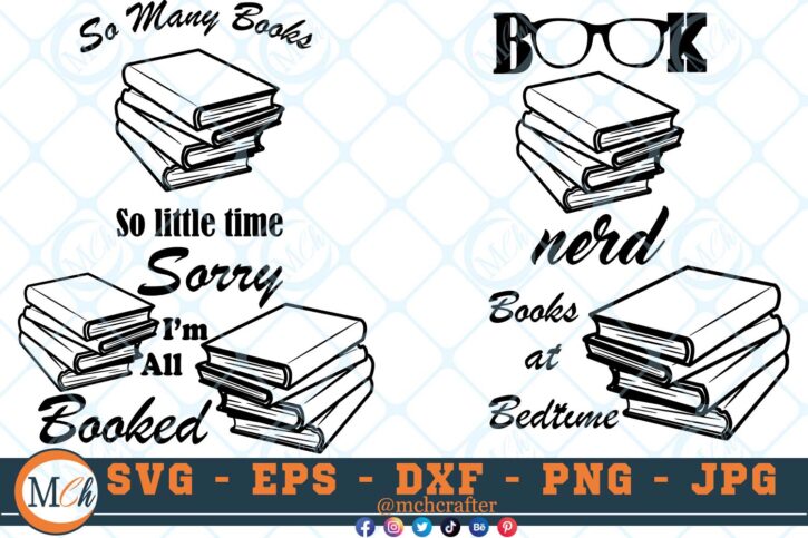 M200 BOOKS BUNDLE Books SVG bundle of books SVG Books quotes SVG Bundle Librairie SVG Book Bundle SVG