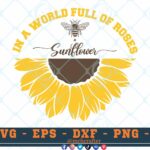 M204 Be a sunflower Clr 3 2 Thum Sunflowers SVG In a World full of Roses Bee a Sunflower SVG Nature SVG Cut File for Cricut