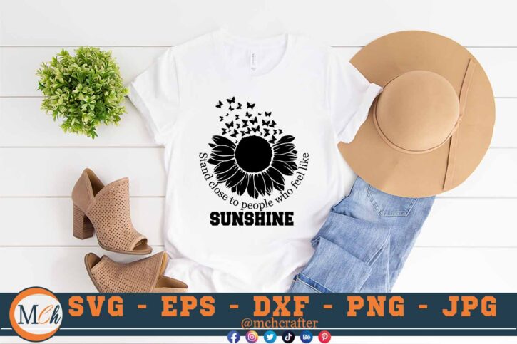 M209 STAND B 3 2 Mcp White Sunflower SVG Stand CLose to People Who Feel Like Sunshine SVG Nature SVG Cut File for Cricut