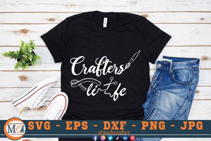 M233 CRAFTER LIFE 3 2 Mcp Black Craft SVG Crafters Life SVG Crafting Quotes SVG Craft Sayings SVG Crafting SVG