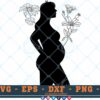 M275 PREGG 3 2 Thum Pregnant Woman SVG Mom Life SVG Floral SVG FLowers SVG Pregnancy SVG Mommy to be SVG
