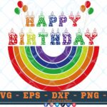 M297 HP B 3 2 Thum Happy Birthday SVG Rainbow Birthday SVG Rainbow SVG Birthday candles SVG