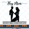 M305 BO MOM 3 2 Thum Boy Mom SVG Messy Blessed Life SVG Mother And Son SVG Mom Life SVG
