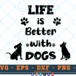 M318 LIFE IS 3 2 Thum Dogs SVG Life is Better with Dogs SVG Paw Print SVG Dog SVG Dog Mama SVG