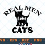 M325 REAL MEN 3 2 Thum Cat Quotes SVG Real Men Love Cats SVG Cat SVG Cut File for Cricut
