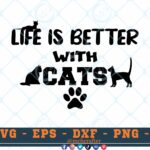 M328 LIFE 3 2 Thum Cat Quotes SVG Life is Better With Cats SVG Cats Sayings SVG Cats SVG