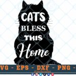 M334 CATS BLESS 3 2 Thum Cat Quotes SVG Cats Bless This Home SVG Paw Print SVG Cats SVG Cats Signs SVG