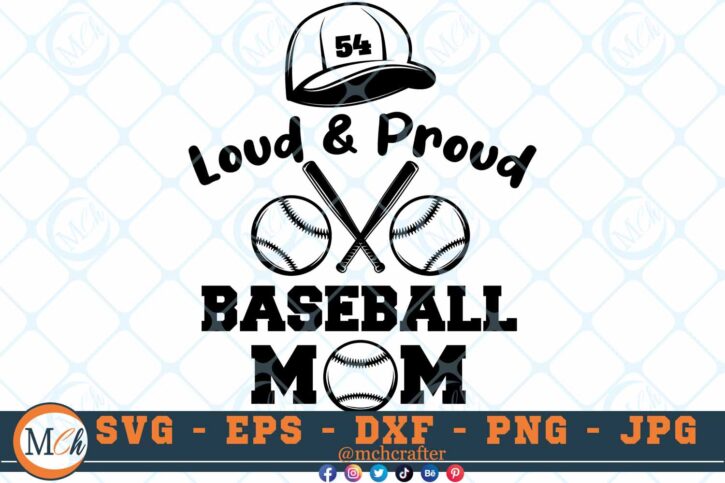 M356 BASE MOM 3 2 Thum Baseball SVG Loud and Proud Baseball Mom SVG Baseball Mom Life SVG Cheer Mom SVG Baseball Sayings SVG