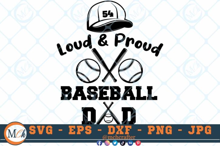 M357 BASE DAD 3 2 Thum Baseball SVG Loud and Proud Baseball Dad SVG Baseball Dad Life SVG Cheer Dad SVG Baseball Sayings SVG