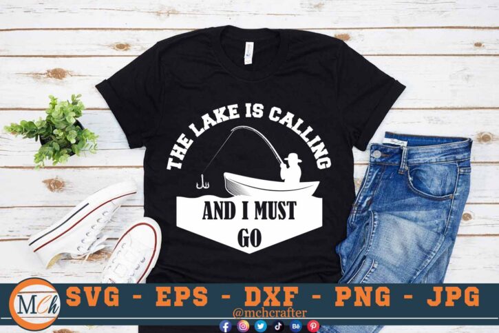 M373 CALLING 3 2 Mcp Black Fishing Quotes SVG The Lake is Calling SVG Fishing SVG Fishing Sayings SVG Cut file for Cricut