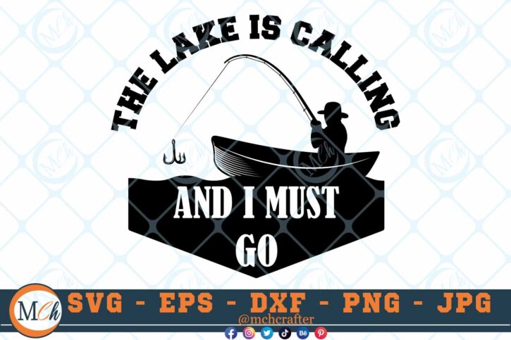 M373 CALLING 3 2 Thum Fishing Quotes SVG The Lake is Calling SVG Fishing SVG Fishing Sayings SVG Cut file for Cricut