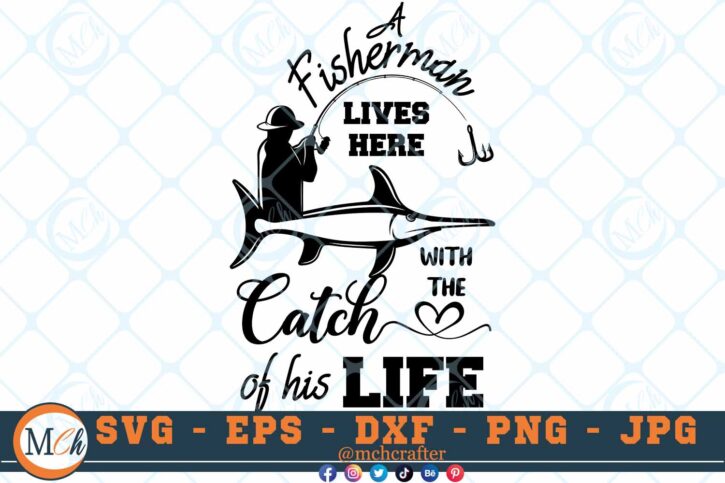 M377 CATCH 3 2 Thum Fishing Quotes SVG A Fisherman Lives Here SVG Fishing SVG Funny Fishing SVG Cut file for Cricut