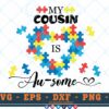 M392 COUSIN 3 2 Thum Autism SVG My Cousin is Au-some SVG Autism Awareness SVG Puzzle SVG Love SVG