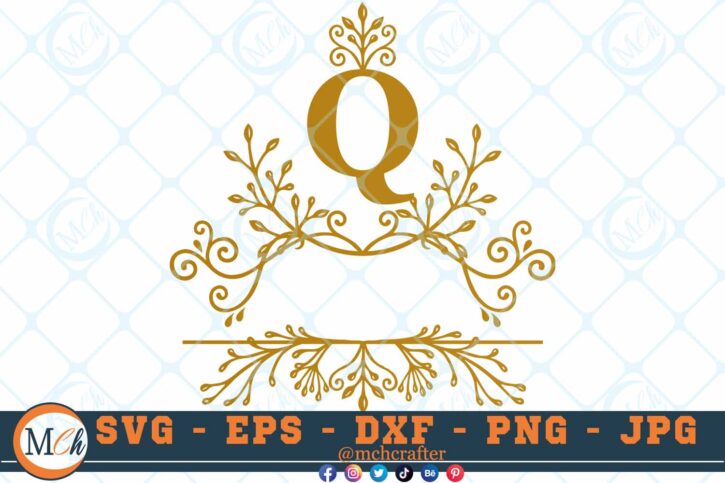 M462 Q 3 2 Thum Fancy Letter Q SVG Monogram SVG Letters SVG Decorative Letters SVG Majestic Letters SVG