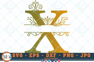 M475 X 3 2 Thum Split Letters SVG Bundle Split Monogram SVG Letters SVG Decorative Letters SVG Fancy Letters SVG