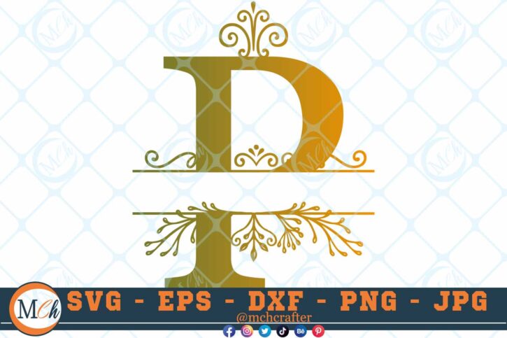 M483 P 3 2 Thum Split Letter P SVG Split Monogram SVG Letters SVG Decorative Letter SVG Fancy Letter P SVG