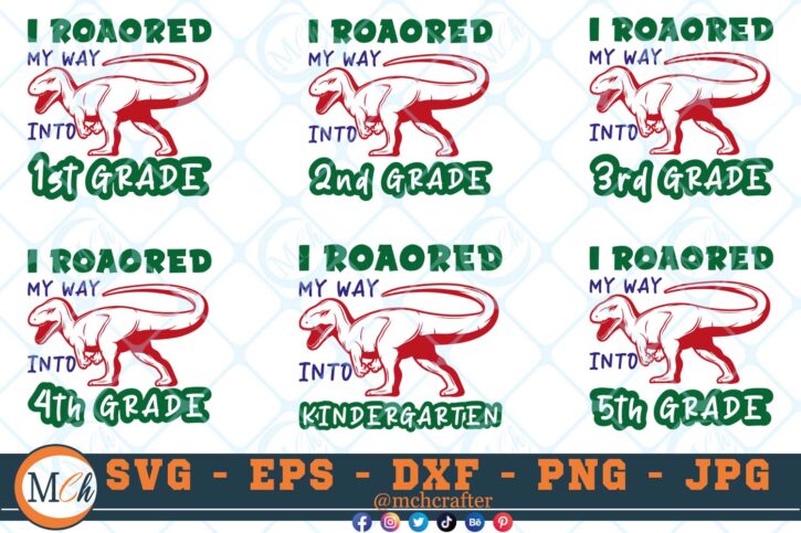 M516 Grades Bundle Dinosaur SVG Bundle Back to School SVG Dino SVG Dinosaurs SVG Kiddosaurus SVG Cut Files for Cricut