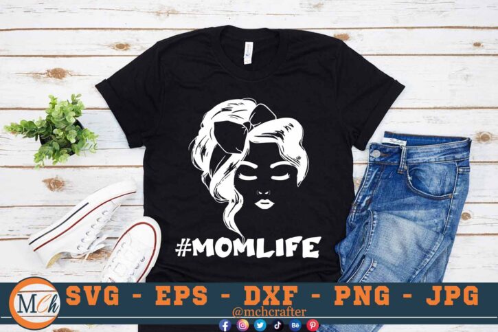 PNG B 01 07 3 2 Mcp Black Momlife Bundle SVG Mom Life SVG Bundle For Mothers SVG #MomLife Messy Bun SVG
