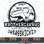 M539 BROTHER 3 2 Thum Don't Mess with Brothersaurus SVG Dinosaur SVG Jurassic Park SVG Cut File for cricut