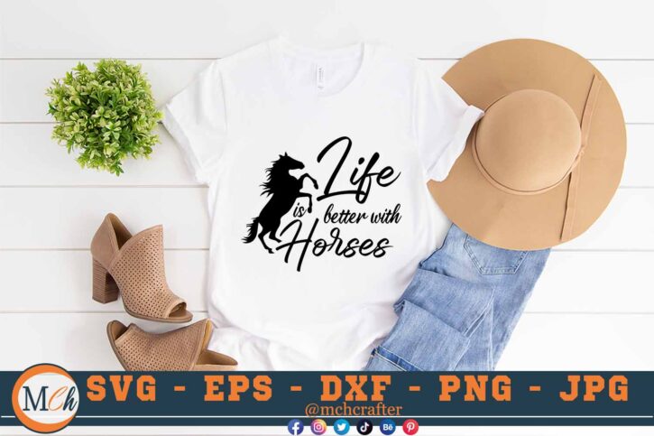 M582 3 2 Mcp White Life is Better With Horses SVG Horse SVG Horse Sayings SVG Horse Quotes SVG Cut File for Cricut